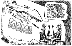 OBAMA DRONE STRIKE by Rick McKee