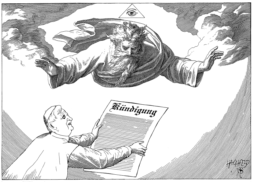 Pope resigns