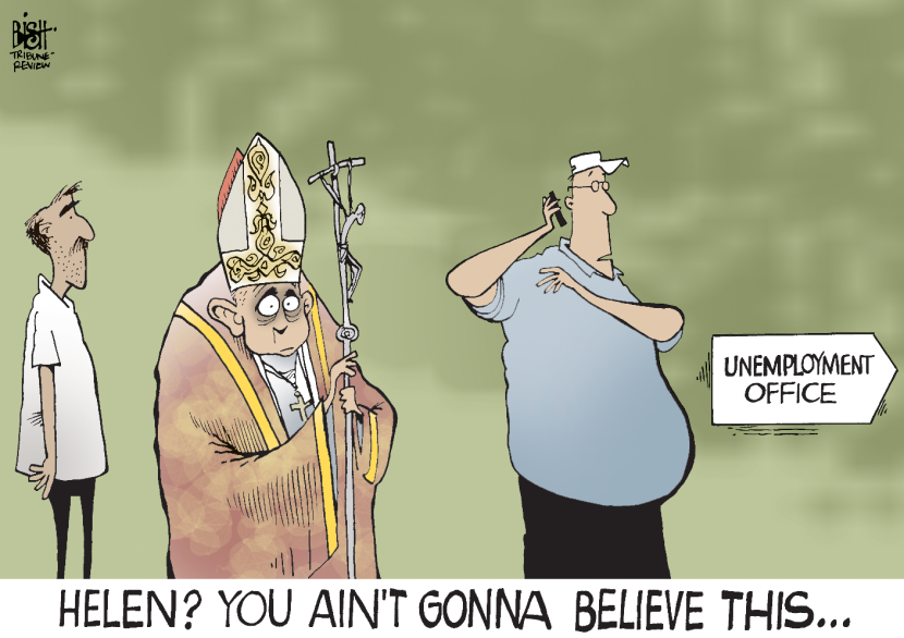 POPE RESIGNS, COLOR