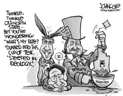 LOCAL NC THE TEA PARTY BW by John Cole
