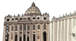 POPE STEPS DOWN by Arend Van Dam