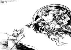 THE POPE RESIGNS by Nate Beeler