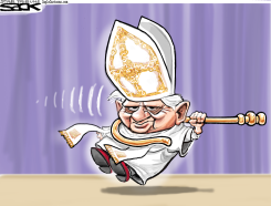 POPE EXIT by Steve Sack