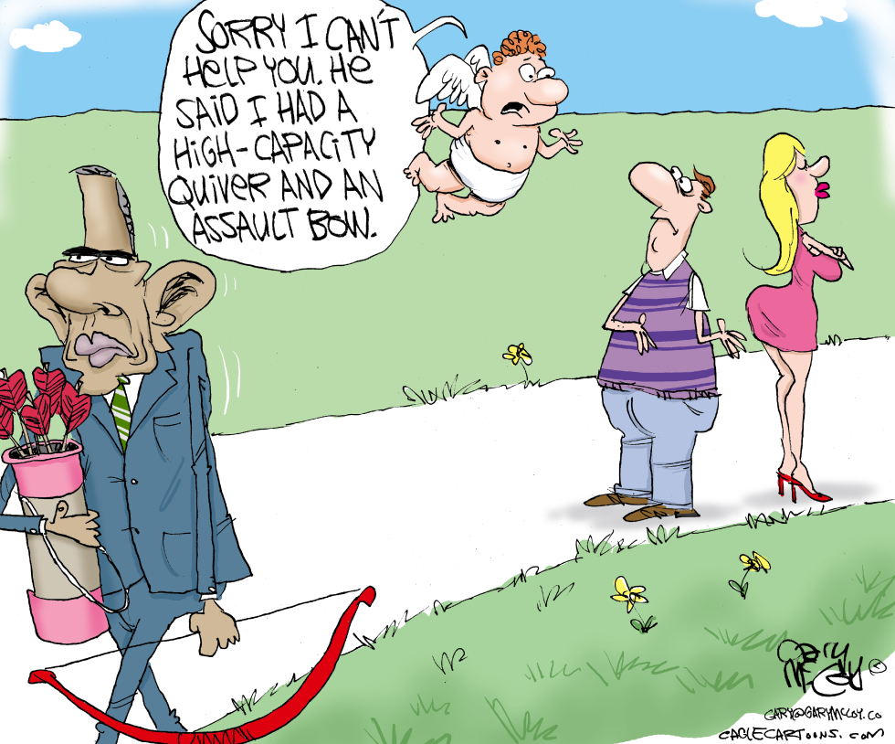 Obama  Cupid COLOR