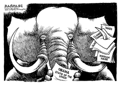 REPUBLICANS AND OBAMA STATE OF THE UNION by Jimmy Margulies
