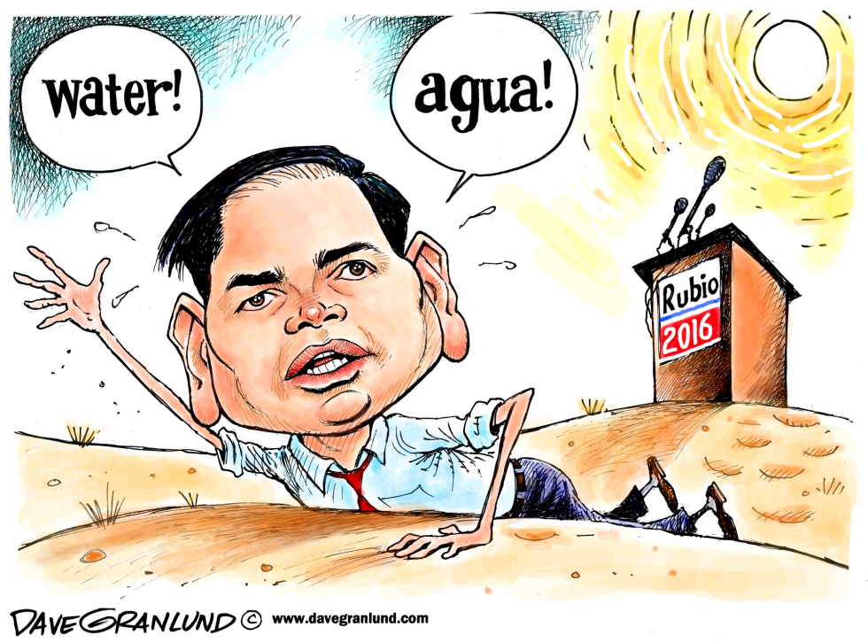  MARCO RUBIO THIRSTY by Dave Granlund