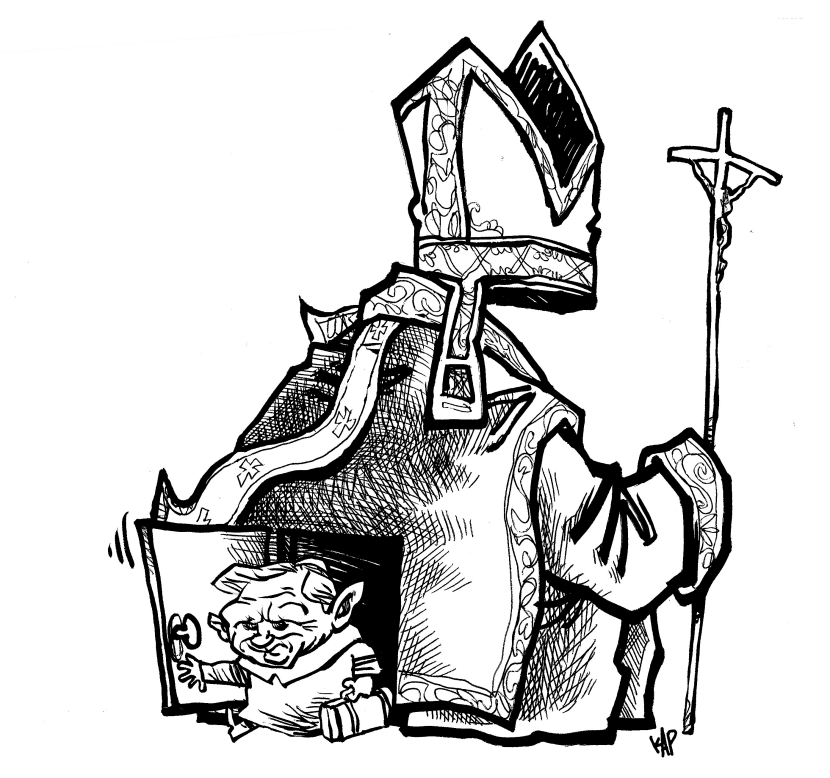 Pope resign B/W