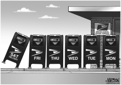 END OF SATURDAY MAIL DELIVERY by R.J. Matson