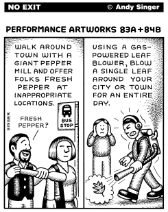 PERFORMANCE ARTWORKS PEPPER LEAF by Andy Singer