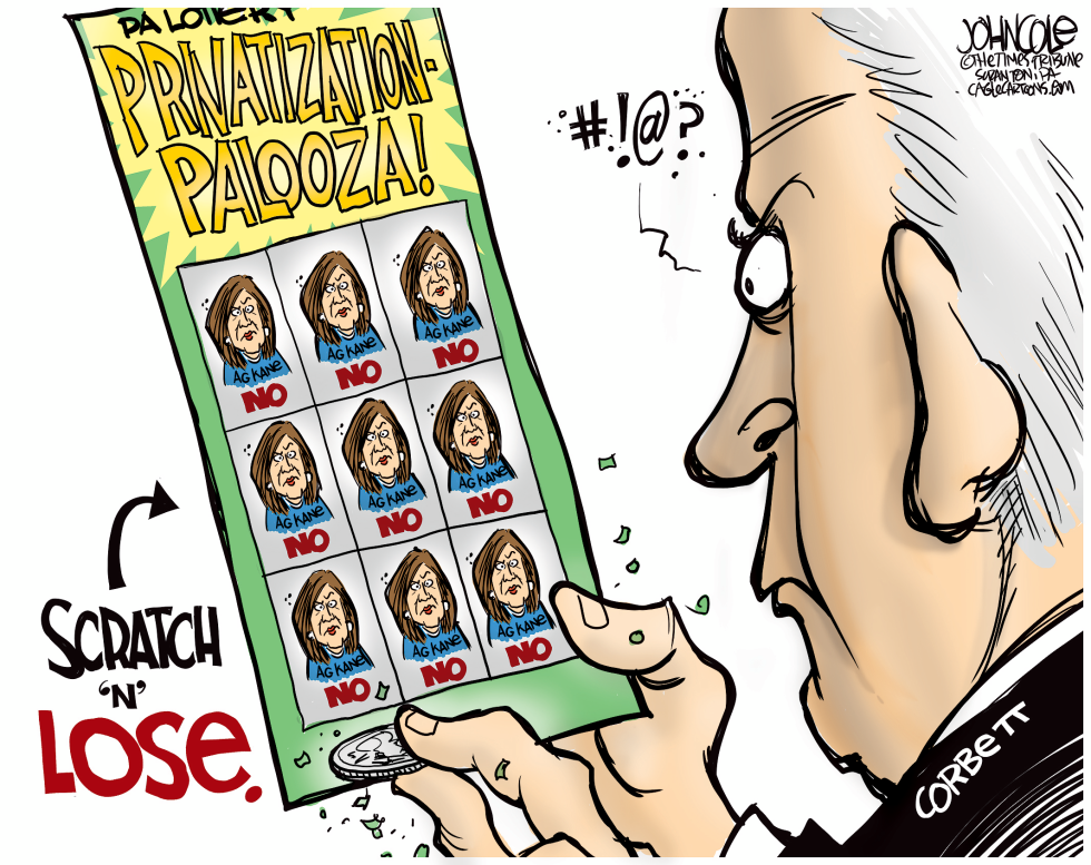 LOCAL PA -- Corbett vs Kane on lottery