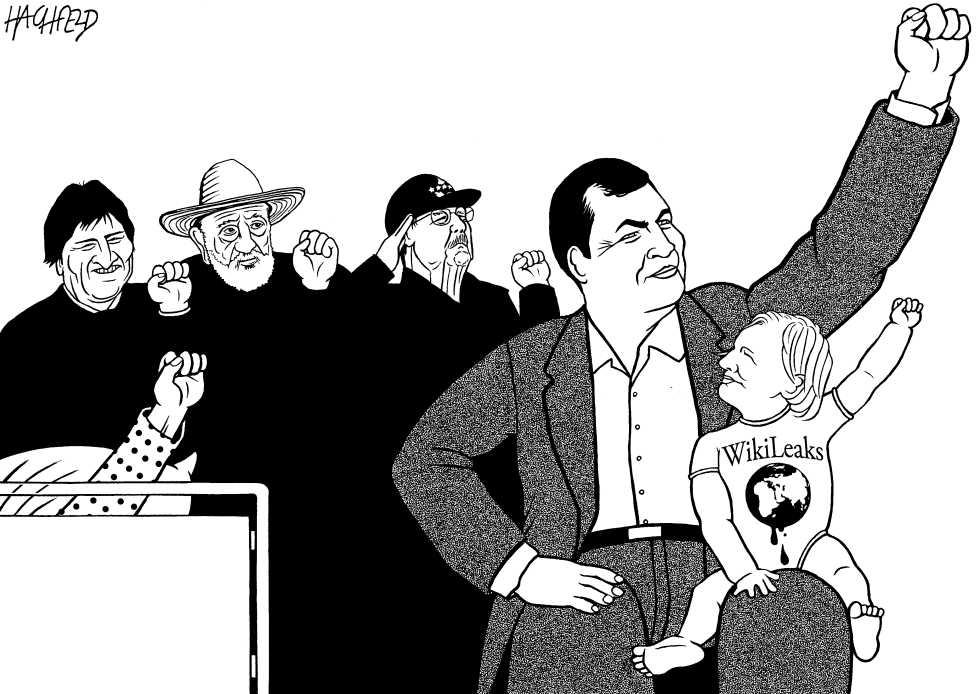 re-elected Correa and friends