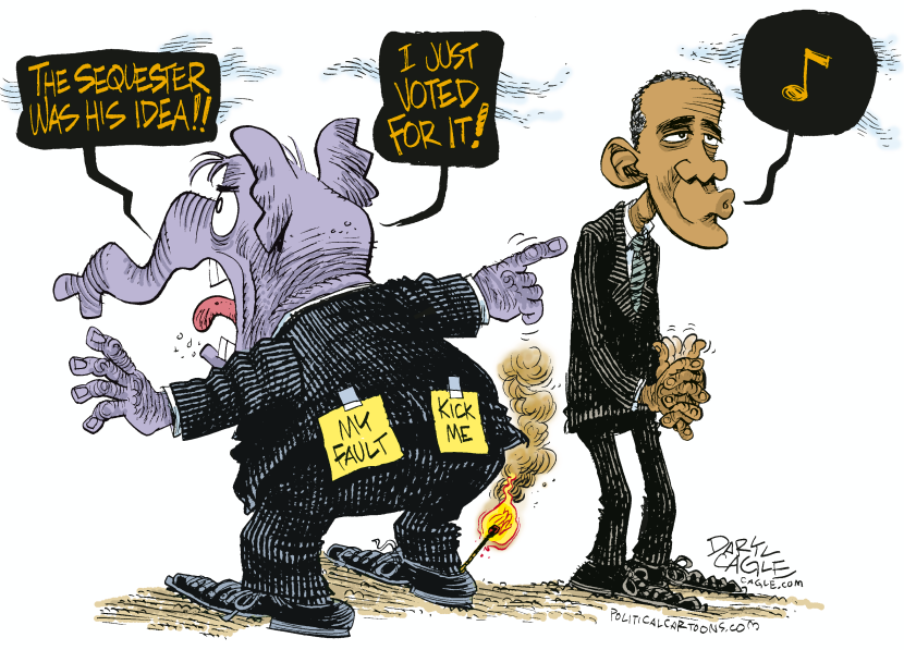 GOP, Obama and the Sequester COLOR