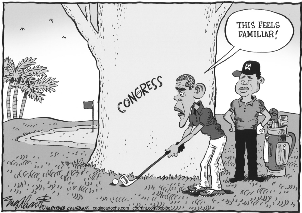 Obama and Tiger Woods