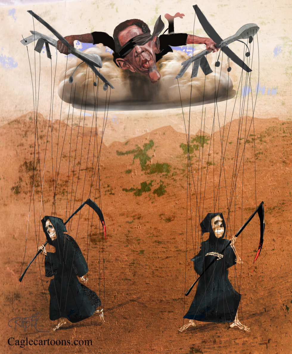  OBAMA WITH DRONES by Riber Hansson