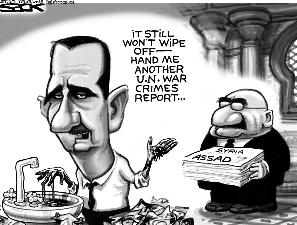  BLOODY ASSAD GRAYSCALE by Steve Sack