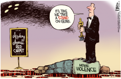 MOVIE VIOLENCE -  by Rick McKee