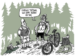MOUNTAIN BIKERS PREFER SCARS by Chris Slane