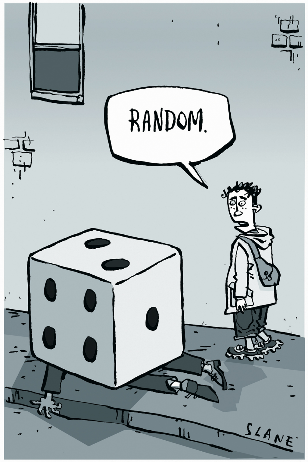Giant die kills man in street
