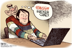 HACKER CHINO  by Rick McKee