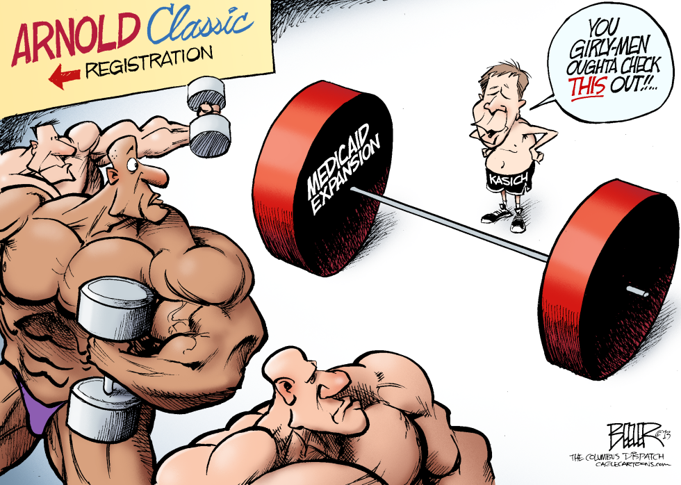  LOCAL OH - KASICH THE WEIGHTLIFTER by Nate Beeler