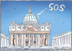 HUMO BLANCO EN EL VATICANO /  by Bob Englehart