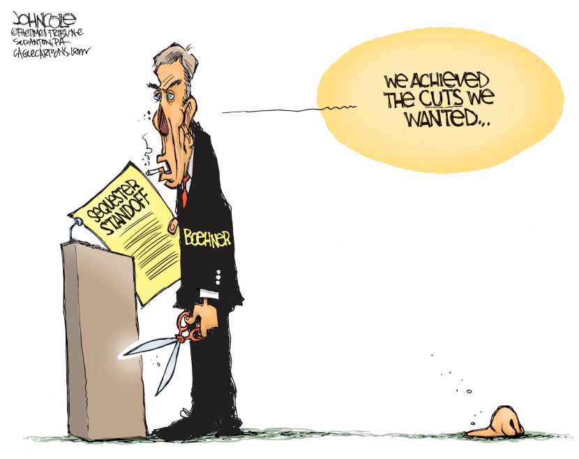 Boehner and sequester cuts COLOR