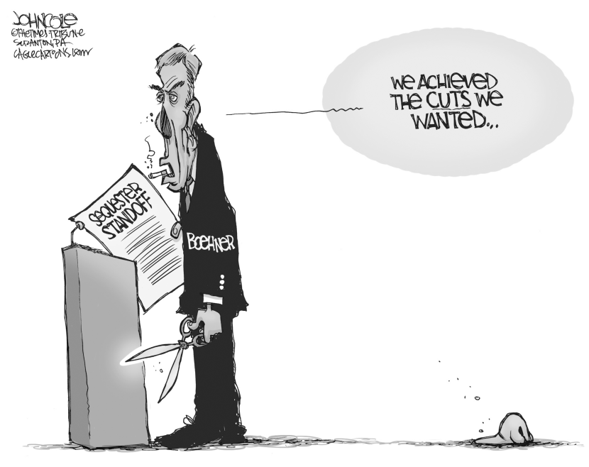 Boehner and sequester cuts BW