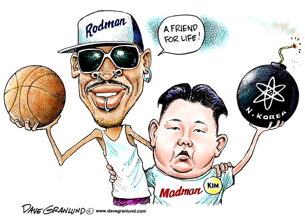  RODMAN AND KIM JONG-UN by Dave Granlund