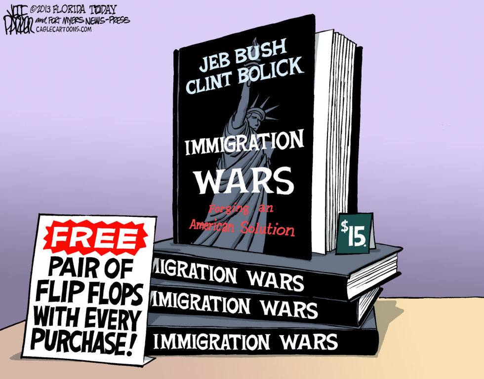 Jeb Bush Flip Flop COLOR