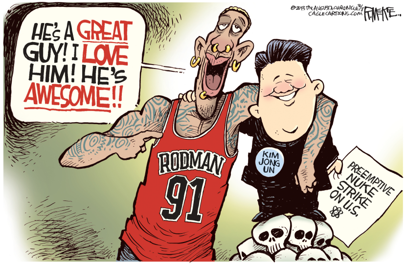 Dennis Rodman and Kim Jong Un COLOR