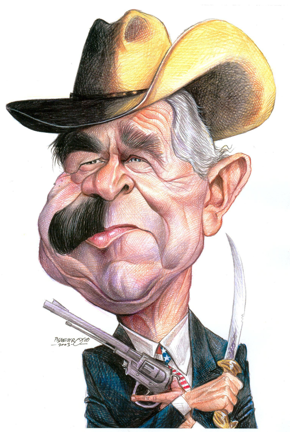 1/2 saddam1/2 bush