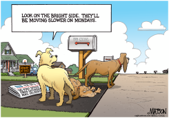 DOGS LAMENT END OF SATURDAY MAIL by R.J. Matson