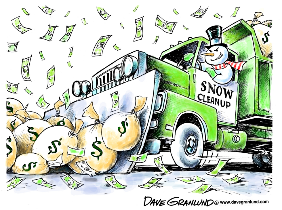  SNOW CLEANUP by Dave Granlund