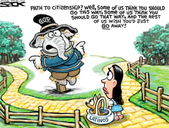 YELLOW BRICK PATH TO CITIZENSHIP  by Steve Sack