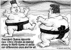 KIM JONG UN VS CHRIS CHRISTIE by Monte Wolverton