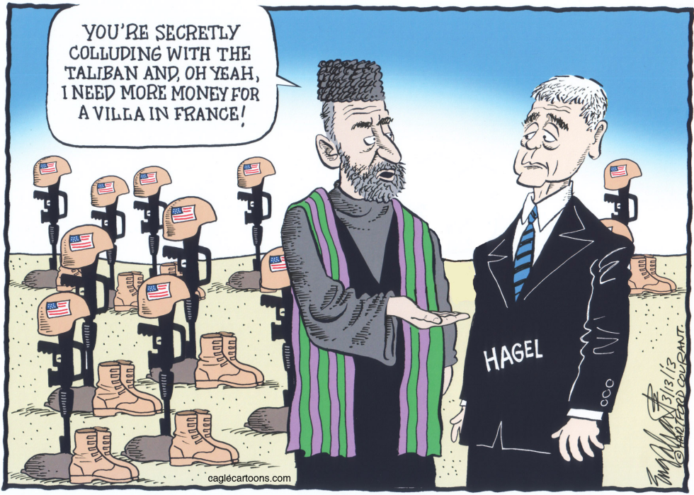 Hamid Karzai Meets Chuck Hagel COLOR