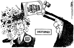 LARGE DRINK BAN OVERTURNED by Rick McKee
