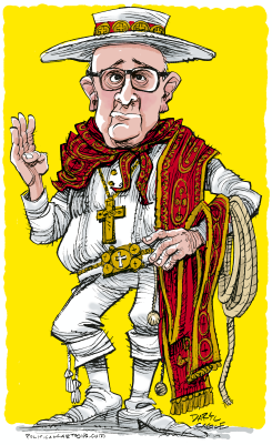 POPE FRANCIS AS A GAUCHO  by Daryl Cagle