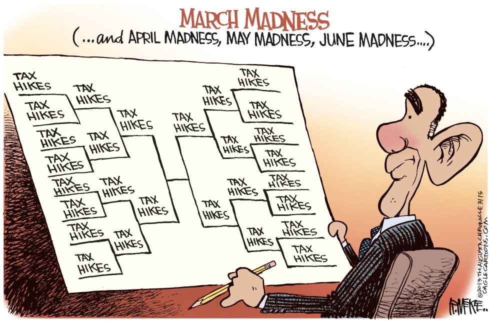  OBAMA'S BRACKETS by Rick McKee