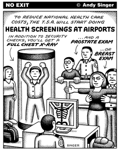 HEALTHCARE SCREENINGS AT AIRPORTS by Andy Singer