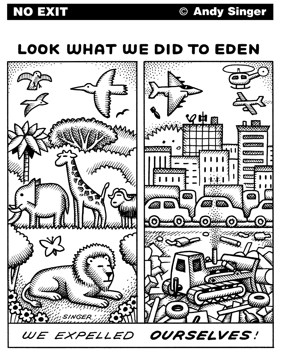 EXPELLED FROM EDEN by Andy Singer