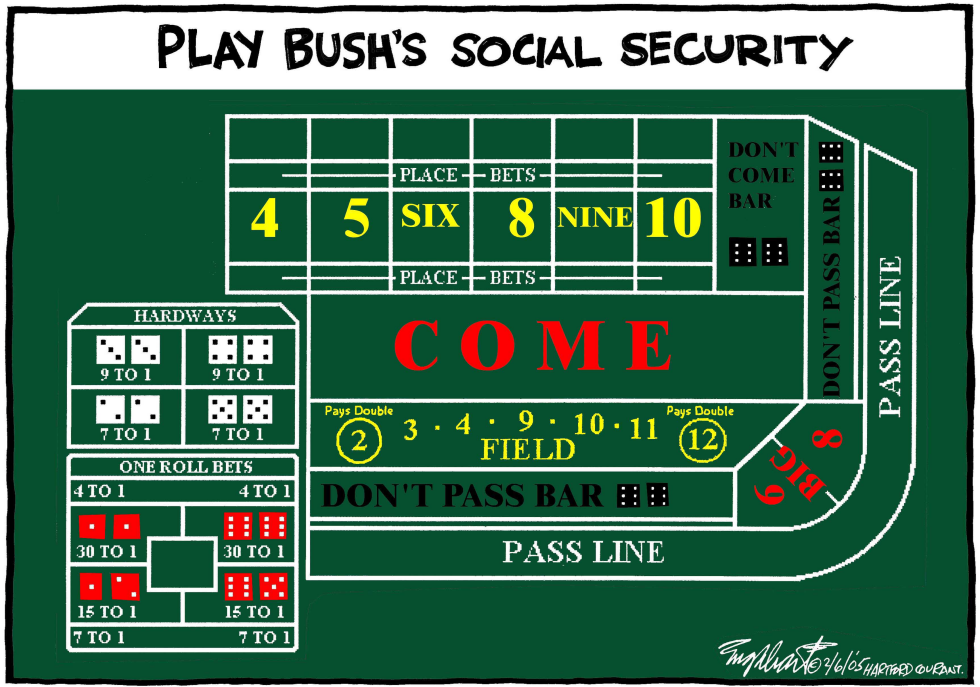  BUSHS SOCIAL SECURITY by Bob Englehart