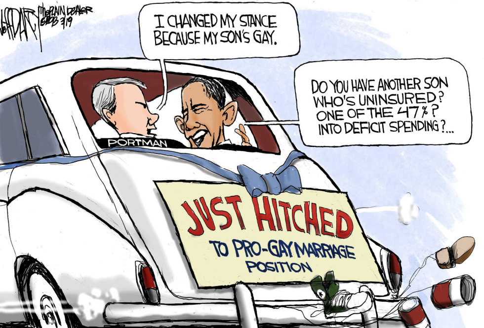 Rob Portman gay marriage flip