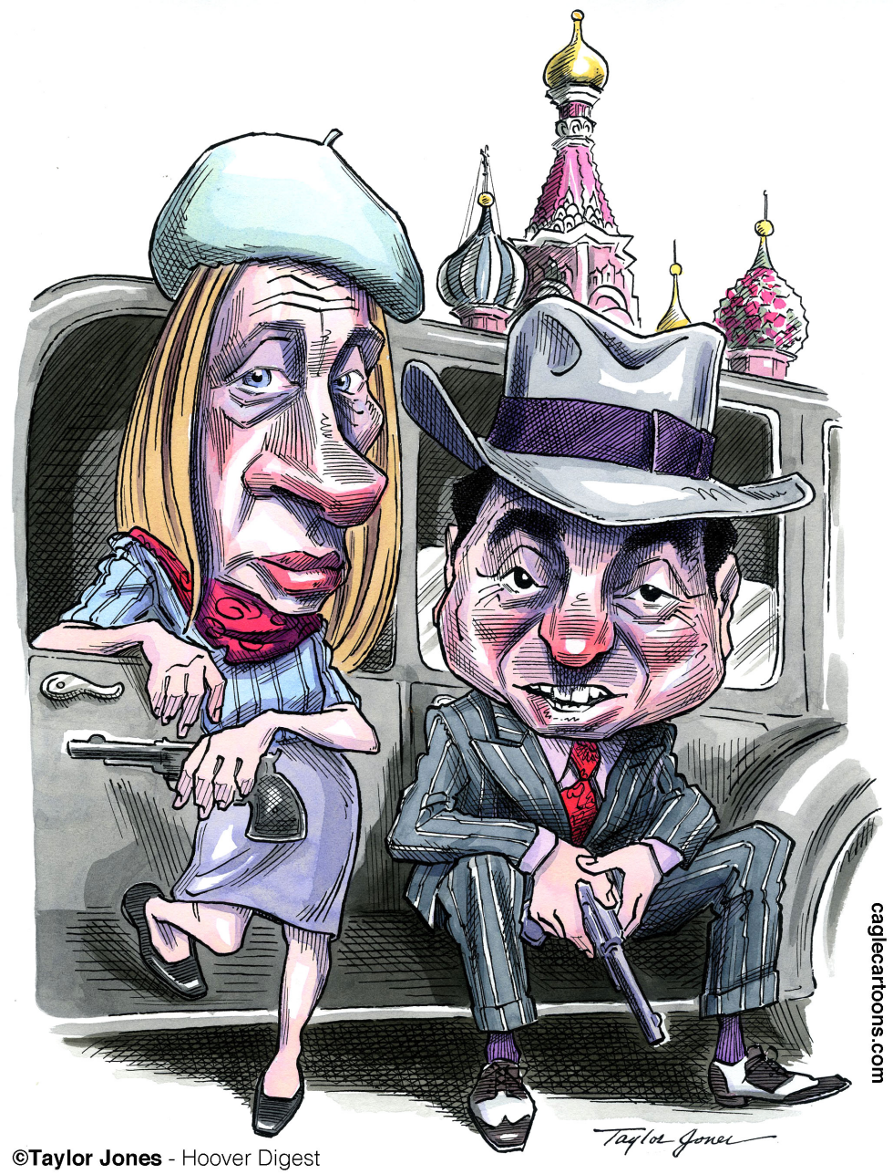 Putin and Berezovsky - Once Allies - COLOR