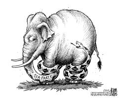 GOP CAN'T GO FORWARD by Adam Zyglis