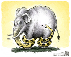 GOP CAN'T GO FORWARD  by Adam Zyglis