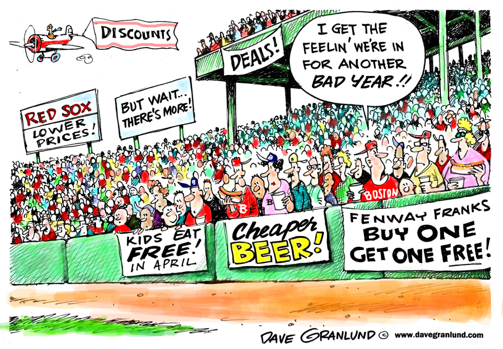  RED SOX DISCOUNTS AND FREEBIES by Dave Granlund