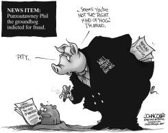 GROUNDHOG INDICTED BW by John Cole
