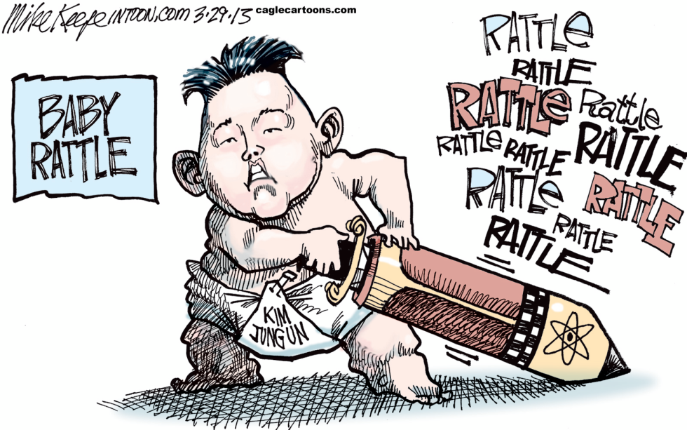  BABY RATTLE by Mike Keefe