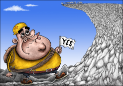SCOTTISH INDEPENDENCE HAS A MOUNTAIN TO CLIMB by Brian Adcock